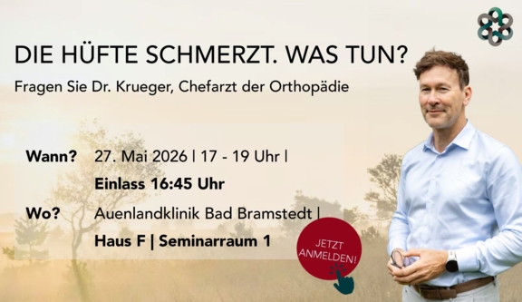 Die Hüfte schmerzt. Was tun? Fragerunde am 27. Mai