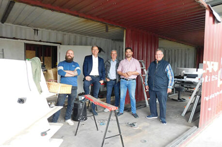 Besuch neuer Gewerbeansiedlungen im Klein-Gewerbegebiet „Westlich der Grashofstraße“