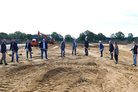 1. Spatenstich für neuen Firmensitz der Firma NOVAPOR