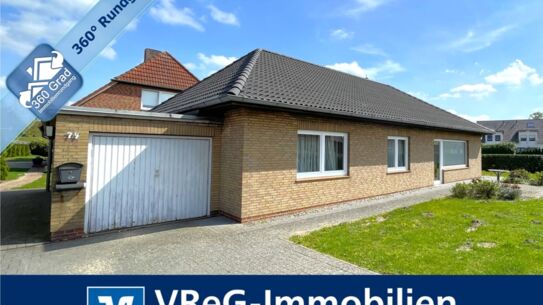 Gemütlicher Bungalow mit 4 Zimmern und Garage in Obermarschacht an der Elbe