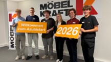 6 junge Menschen starten ihre Ausbildung bei Möbel Kraft
