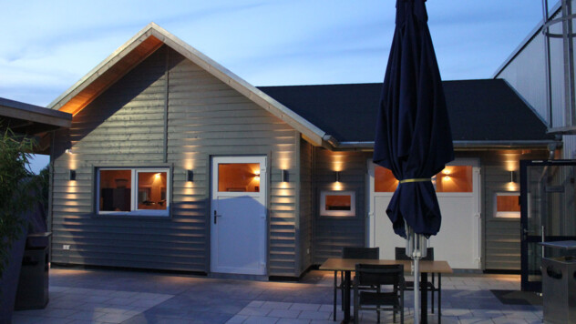 Unsere Grillhütte auf der Dachterrasse