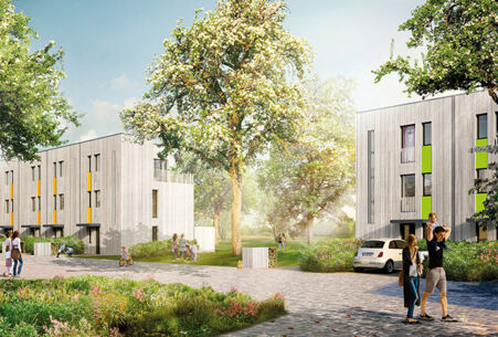 Neue Reihen- und Mehrfamilienhäuser im Norden Norderstedts