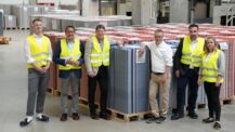 Austausch bei der Günter Hoffmann GmbH & Co. KG: IHK-Trainee Tristan Altenburg, Lars Schöning, Hauptgeschäftsführer der IHK zu Lübeck, IHK-Vicepräses Ulf Pielke, Henrik Jensen, Geschäftsführer der Günter Hoffmann GmbH & Co. KG, Kai-Uwe Adams, Leiter der I