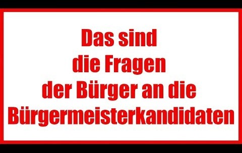 Im Stadt.Gespräch: Das sind die Fragen der Bürger an die Bürgermeisterkandidaten