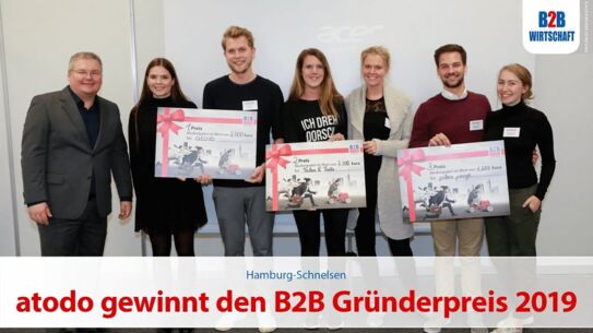 atodo gewinnt den B2B Gründerpreis