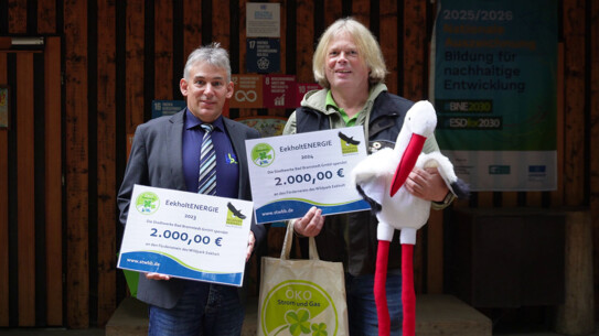 Energie, die ankommt - Spendenscheck für den Wildpark Eekholt