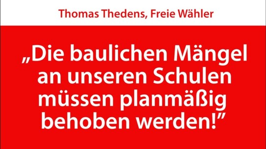 „Die baulichen Mängel an unseren Schulen müssen planmäßig behoben werden“