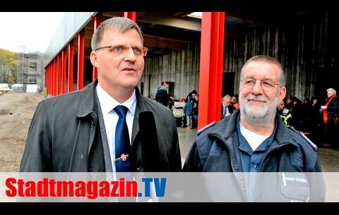 Hanno Krause beim Feuerwehr Richtfest